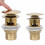 Berkfield Push Drain with Overflow Function Gold 6.4x6.4x9.1 cm 2