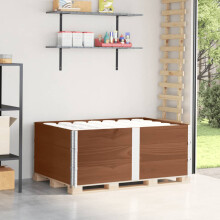 Berkfield Pallet Collars 3 pcs Brown 150x100 cm Solid Wood Pine