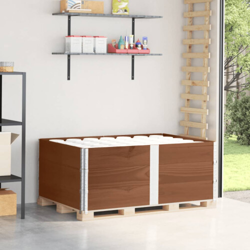Berkfield Pallet Collars 3 pcs Brown 150x100 cm Solid Wood Pine
