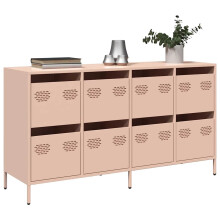 Berkfield Sideboard Pink 135x39x73.5 cm Cold-rolled Steel