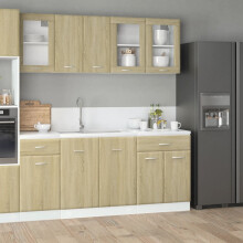 Berkfield 4 Piece Kitchen Cabinet Set Lyon Sonoma Oak Engineered Wood