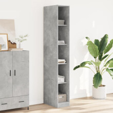 Berkfield Wardrobe Concrete Grey 30x50x200 cm Engineered Wood