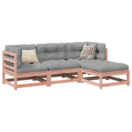 Berkfield 4 Piece Garden Sofa Set Solid Wood Douglas Fir