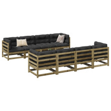 Berkfield 9 Piece Garden Sofa Set Impregnated Wood Pine