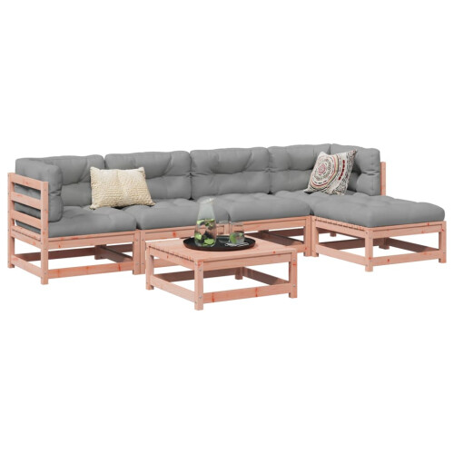 Berkfield 6 Piece Garden Sofa Set Solid Wood Douglas Fir