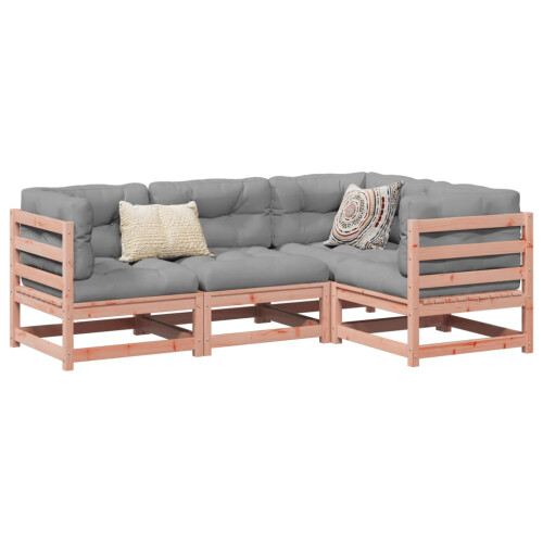 Berkfield 4 Piece Garden Sofa Set Solid Wood Douglas Fir