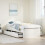 Berkfield Bed Frame without Mattress with Drawers White 75x190 cm Small Single Solid Wood Pine 1