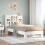 Berkfield Bed Frame without Mattress White 75x190 cm Small Single Solid Wood Pine 1