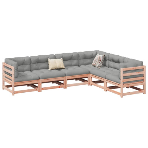 Berkfield 6 Piece Garden Sofa Set Solid Wood Douglas Fir