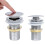 Berkfield Push Drain without Overflow Function Chrome 6.4x6.4x9.1 cm 2