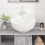 Berkfield Wash Basin White 44x17 cm Ceramic Round 3