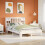 Berkfield Bed Frame without Mattress White 150x200 cm King Size Solid Wood Pine 1
