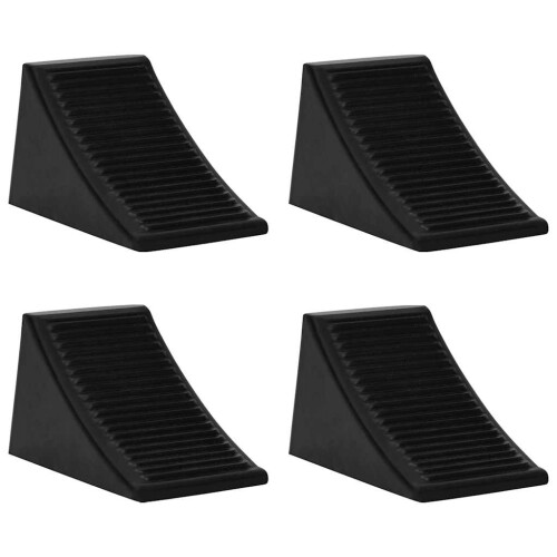 Berkfield Wheel Chocks 4 pcs 16x9x9 cm Rubber 1