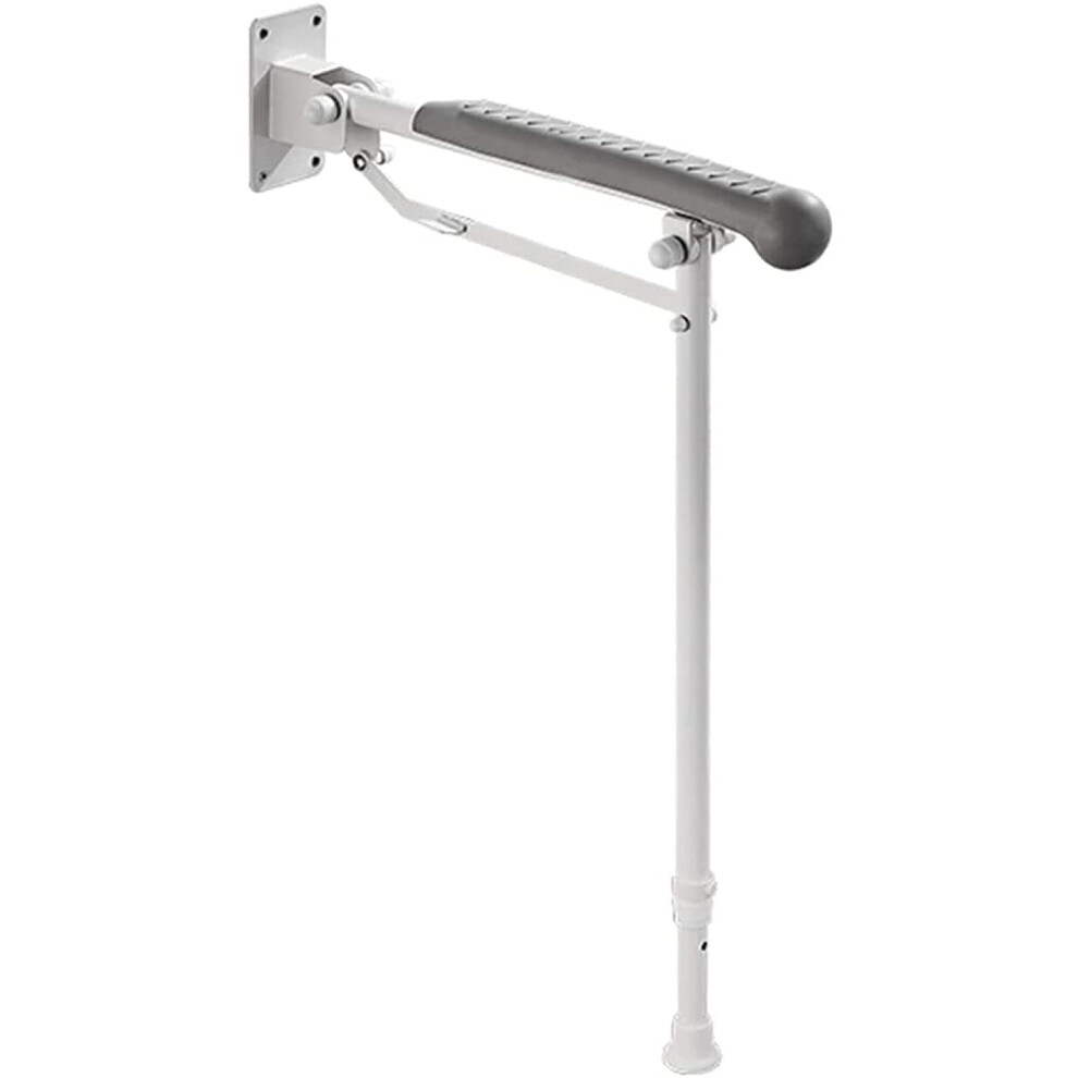 Gray Bathroom Grab Bars 42X70cm Aluminum Alloy Toilet Safety Rail With Ergonomic Nonslip Grip And Heavyduty Support