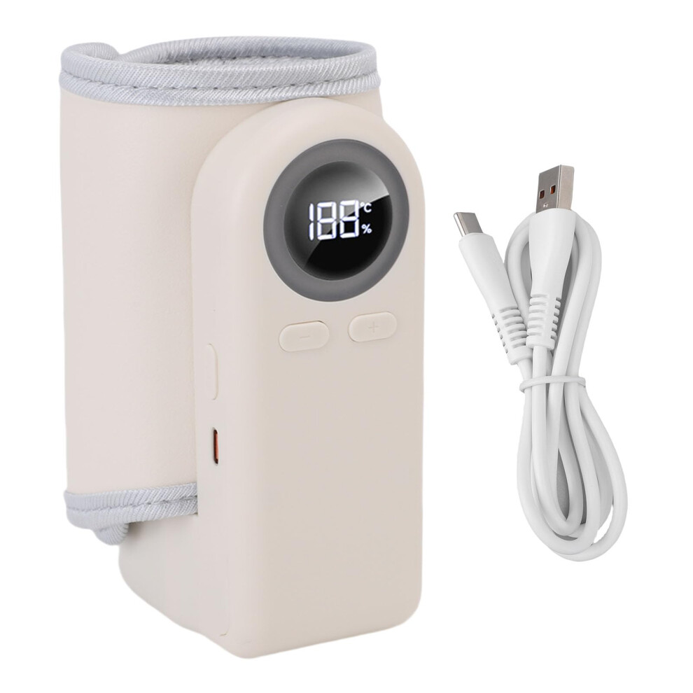 Portable Bottle Warmer with Fast Heating, Adjustable Temperature, Rechargeable 10000mAH Battery, Travel Baby Milk Warmer