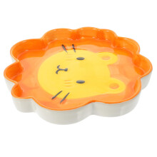 Kids Dinner Plate Cute Lion Shape HandPainted Animal Shaped Serving Tray Japanese Style for Toddlers