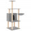 Berkfield Cat Tree with Sisal Scratching Posts Light Grey 132 cm 2