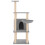 Berkfield Cat Tree with Sisal Scratching Posts Light Grey 132 cm 3
