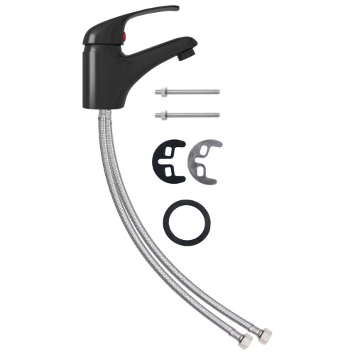 Berkfield Basin Mixer Tap Black 13x10 cm 1