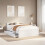 Berkfield Bed Frame without Mattress with Headboard White 150x200 cm King Size Solid Wood Pine 1