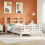 Berkfield Bookcase Bed without Mattress White 160x200cm Solid Wood Pine 1