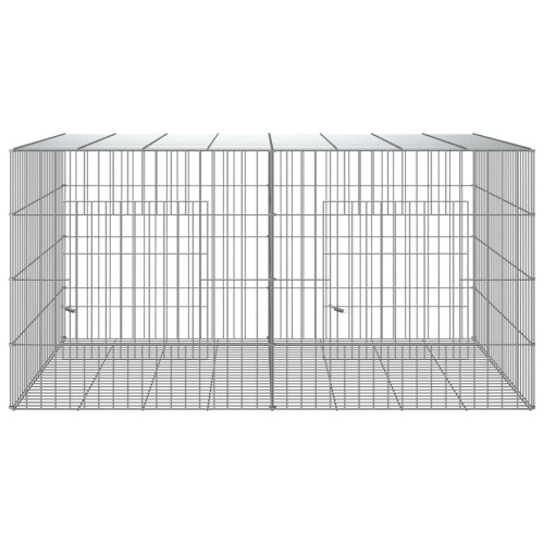 Berkfield 2-Panel Rabbit Cage 110x79x54 cm Galvanised Iron 2