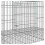 Berkfield 2-Panel Rabbit Cage 110x79x54 cm Galvanised Iron 6