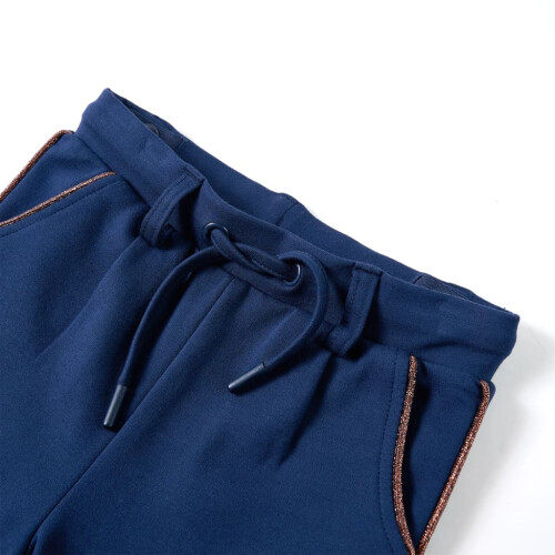 Kids' Pants with Drawstring Navy Blue 128 2