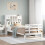 Berkfield Bookcase Bed without Mattress White 90x190 cm Single Solid Wood Pine 1