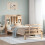 Berkfield Bookcase Bed without Mattress 75x190 cm Small Single Solid Wood Pine 1