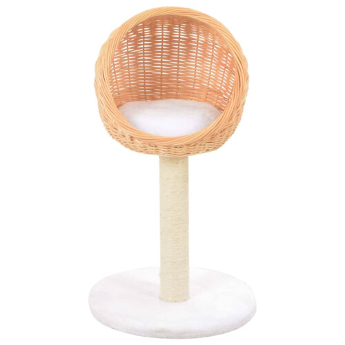 Berkfield Cat Tree with Sisal Scratching Post Natural Willow Wood 1