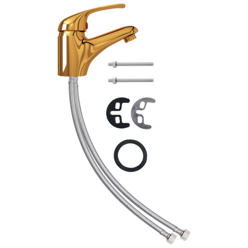 Berkfield Basin Mixer Tap Gold 13x10 cm 1