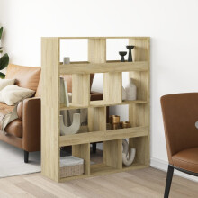 Berkfield Room Divider Sonoma Oak 100x33x125.5 cm Engineered Wood