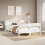 Berkfield Bookcase Bed without Mattress White 160x200cm Solid Wood Pine 1