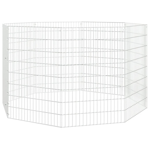 Berkfield Free Range Animal Enclosure 8-Panel 54x80 cm Galvanised Iron 2