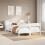 Berkfield Bookcase Bed without Mattress White 140x200cm Solid Wood Pine 1