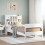 Berkfield Bookcase Bed without Mattress White 90x190 cm Single Solid Wood Pine 1