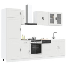 Berkfield 8 Piece Kitchen Cabinet Set Kalmar White Engineered Wood
