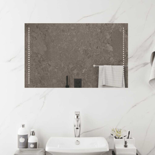 Berkfield LED Bathroom Mirror 80x50 cm 2