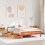 Berkfield Bed frame without Mattress Wax Brown 150x200 cm King Size Solid Wood Pine 1