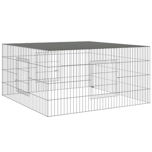Berkfield Rabbit Cage 110x110x55 cm Galvanised Iron 1