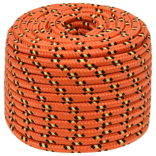 Berkfield Boat Rope Orange 12 mm 100 m Polypropylene 1