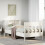Berkfield Bookcase Bed without Mattress White 75x190 cm Small Single Solid Wood Pine 1