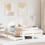 Berkfield Bed frame without Mattress White 135x190 cm Double Solid Wood Pine 1