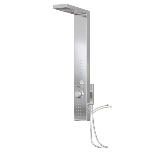 Berkfield Shower Panel System Stainless Steel Square 2