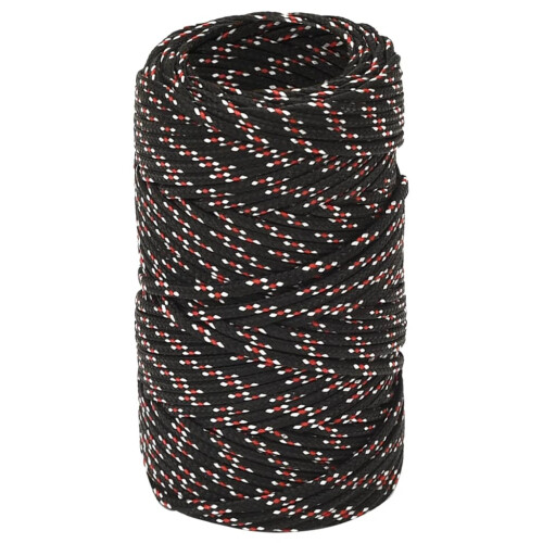 Berkfield Boat Rope Black 2 mm 50 m Polypropylene 1