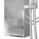 Berkfield Shower Panel System Stainless Steel Square 9