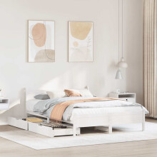 Berkfield Bed Frame without Mattress White 120x200 cm Solid Wood Pine