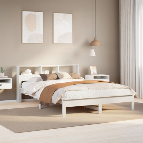 Berkfield Bed Frame without Mattress White 160x200 cm Solid Wood Pine