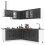 Berkfield 11 Piece Kitchen Cabinet Set Lucca Black Engineered Wood 1